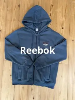 Reebok ジップアップパーカ　くすみブルー　LLサイズ