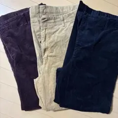 XL UNIQLOコーデュロイパンツ3点セット