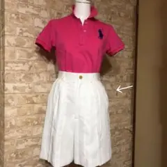 ショートパンツ 白 ゴルフウェアー