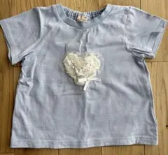 petit main ハート型装飾 Tシャツ　90センチ　美品