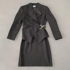 daure 黒 ジャケットとスカートのセットアップ　9AR