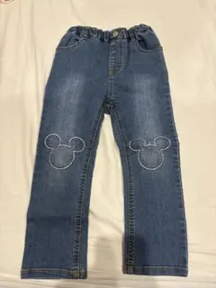 ミッキーマウス刺繍デニムパンツ110cm