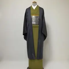 No.3369 未使用シリーズ正絹絽縮緬よろけ縞長羽織 夏物 美品 - メルカリ