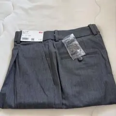 UNIQLO タックワイドパンツ Lサイズ グレー
