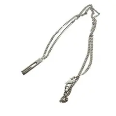 【美品】 GUCCI ネックレス　カットアウト　Gロゴ　シルバー