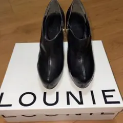 LOUNIE ブラック レザー ブーティ