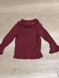 Shirley Temple バーガンディ カットソー90