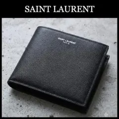 新品 SAINT LAURENT サンローラン コンパクトウォレット 二つ折財布のサムネイル