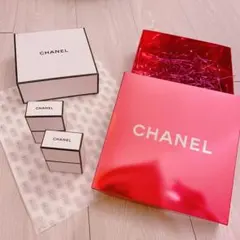新品　CHANEL ギフト箱セット 大　中　小　ラッピング　限定　ピンク　セット