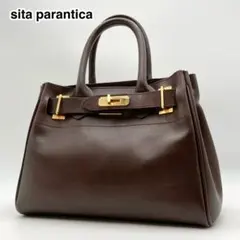 【状態良好】シータパランティカ スエード レザー ハンドバッグ ターンロック 美品 SITA PARANTICA（シータパランティカ） スエードトート