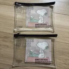 スヌーピー クリアポーチ 2個セット