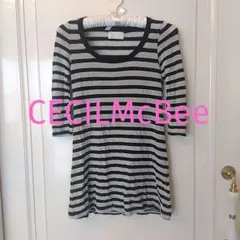 CECILMcBee　セシルマクビー　レディース　ボーダー 五分袖 　38