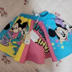 新品 タグ付き リトシー ミッキー ミニー スカート 90cm