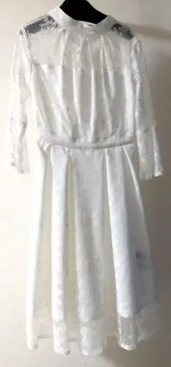 花柄レース ワンピース 白 ルイルエブティック