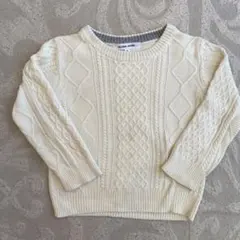 GLOBAL WORK アイボリー ケーブルニット セーター 100cm S