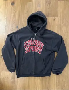 STÜSSY SPORT ジップアップパーカー ダークグレー - メルカリ