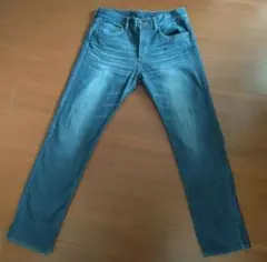 しまむら　クロッシー　プレミアム　裏起毛ジーンズ　ダメージ加工　ウエスト79cm