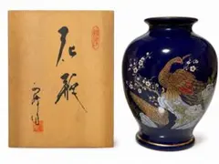 七宝焼 粂野締太郎造 鶴文 花瓶 共箱 M R9266 - メルカリ