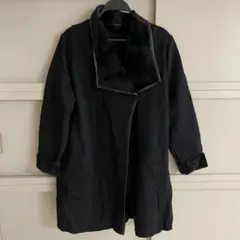 22オクトーブル ボンディングアウター コート ジャケット 裏起毛 裏フリース黒