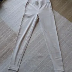 ユニクロ☆リブ編みアイボリーレギンスパンツ