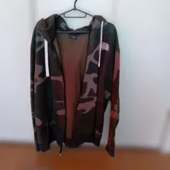 282【人気L】ノースフェイス♤﻿フルジップパーカー リアビュー 迷彩