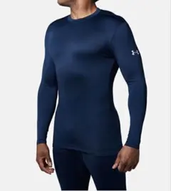 【限定値下げ】アンダーアーマー コールドギア ネイビー 長袖シャツ SMサイズ