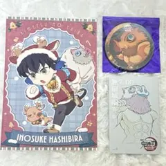 鬼滅の刃 嘴平伊之助 クリスマス ポストカード 缶バッジ ムビチケ風カード