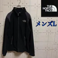 【キャンプ、アウトドア】ノースフェイス フリースジャケット メンズL ブラック