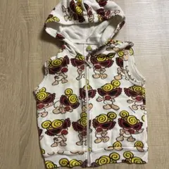 ヒスミニ フード付きベスト 90