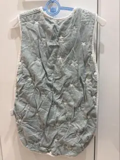 青色 星柄 スリーパー 100%コットン2点セット