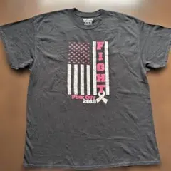 【激レア】2019年限定 ピンクリボン US古着 バックプリント Tシャツ XLのサムネイル