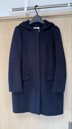 BEAUTY&YOUTH フード付きネイビーコート S