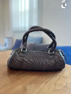 COLE HAAN ダークブラウン ハンドバッグ