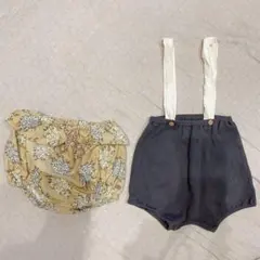 テータテート　かぼちゃパンツ　短パン　80cm 2点セット