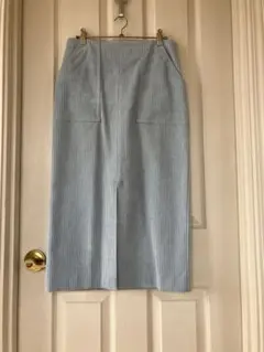 サイズ38 d'un à dix 水色 コーデュロイ　ロングスカート