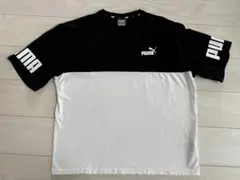 PUMA コントラスト Tシャツ XL 黒/白