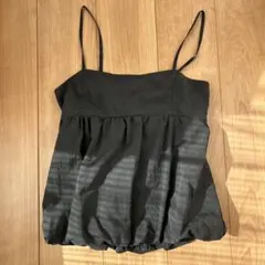 gu バブルヘムキャミソール　M BLACK
