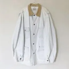 ポロラルフローレン カバーオール ストライプ USA製 80s 襟コーデュロイ