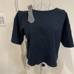 REDYAZEL ネイビー オフショルダー 半袖Tシャツのサムネイル