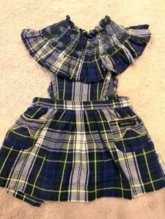 bonjour Diary チェック柄 ワンピース　2Y