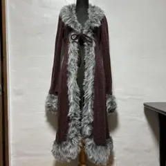 ロングカーディガン　ロングニットコート　日本製