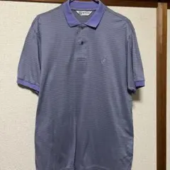 REXTAR Lサイズ 紫 ストライプ ポロシャツ