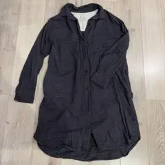 無印良品チェック柄 長袖ワンピース 150