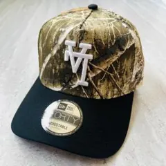 海外限定！ LA ニューエラ ジャース 逆ロゴ リアルツリー カモ