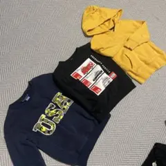 USAロゴトレーナーとフード付きトレーナーセット　80 90 上下3セット