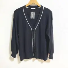 GLACIER ハニーズ　Vネック　カーディガン　薄手　羽織り　春　ネイビー