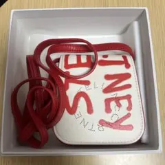 希少　新品　STELLA McCARTNEY カードホルダー　ホワイト×レッド