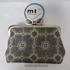 No.101＊ハンドメイド がま口ポーチ ミナペルホネン anemone ＊