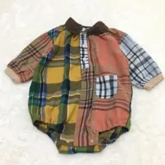 ブリーズ　長袖ロンパース つぎはぎ