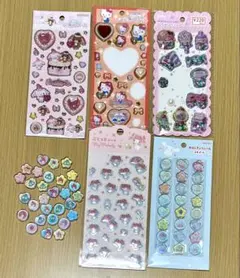 サンリオ　シール　おはじきシール　ジュエルシール　カプセルシール　6個セット